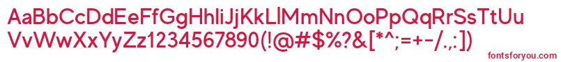 MadeEvolveSansMediumPersonalUse Font – Red Fonts on White Background