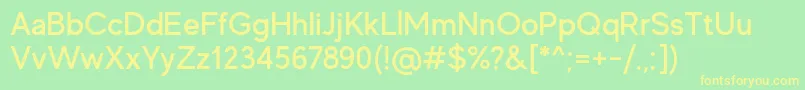 MadeEvolveSansMediumPersonalUse Font – Yellow Fonts on Green Background