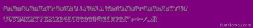 Lisätietoja Teatral-fontista Teatral-fontti – harmaat kirjasimet violetilla taustalla