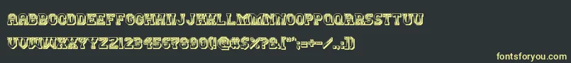Teatralフォントについての詳細 フォントTeatral – 黒い背景に黄色の文字