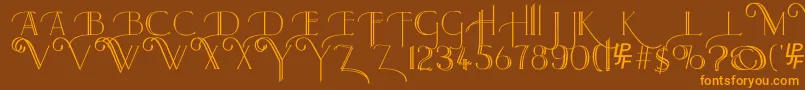 Larkin Font – Orange Fonts on Brown Background