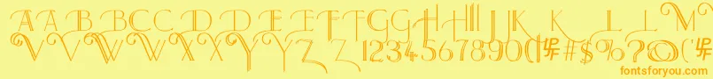 Larkin Font – Orange Fonts on Yellow Background