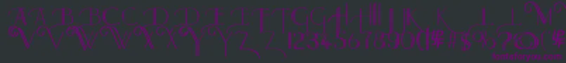 Larkin Font – Purple Fonts on Black Background
