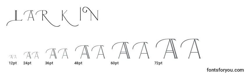 Larkin (42387) Font Sizes