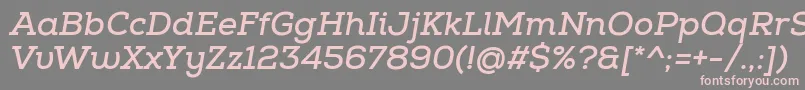 NexaSlabBoldItalic Font – Pink Fonts on Gray Background