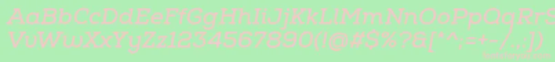 NexaSlabBoldItalic Font – Pink Fonts on Green Background