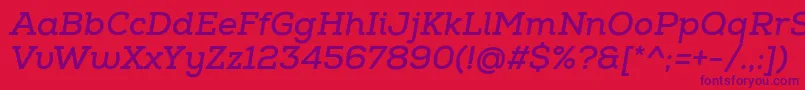 NexaSlabBoldItalic Font – Purple Fonts on Red Background