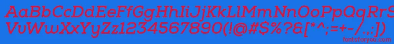 Подробнее о шрифте NexaSlabBoldItalic Шрифт NexaSlabBoldItalic – красные шрифты на синем фоне