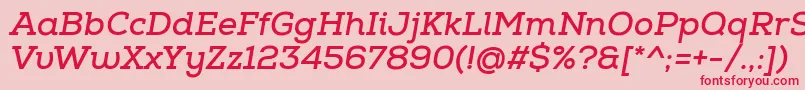 Saiba mais sobre a fonte NexaSlabBoldItalic Fonte NexaSlabBoldItalic – fontes vermelhas em um fundo rosa