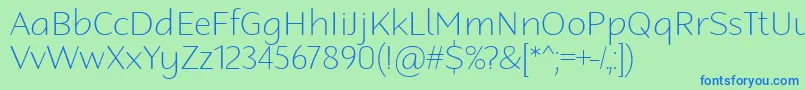 RobagaRoundedThin Font – Blue Fonts on Green Background