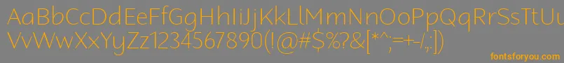 RobagaRoundedThin Font – Orange Fonts on Gray Background