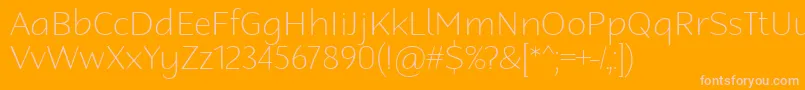 RobagaRoundedThin Font – Pink Fonts on Orange Background