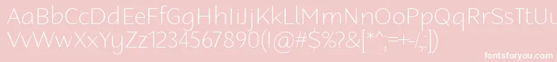 RobagaRoundedThin Font – White Fonts on Pink Background