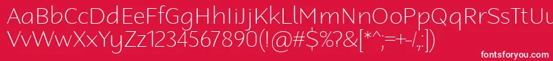 RobagaRoundedThin Font – White Fonts on Red Background
