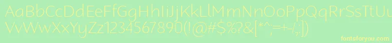RobagaRoundedThin Font – Yellow Fonts on Green Background