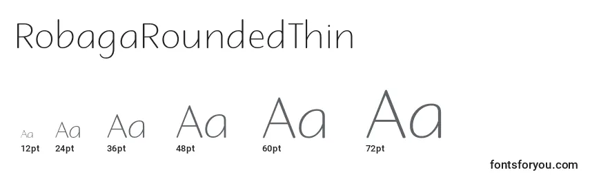 RobagaRoundedThin Font Sizes