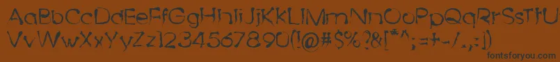 DingyBird Font – Black Fonts on Brown Background