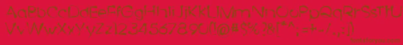 DingyBird Font – Brown Fonts on Red Background