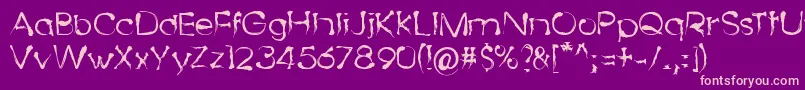 DingyBird Font – Pink Fonts on Purple Background