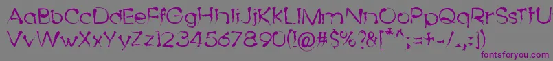 DingyBird Font – Purple Fonts on Gray Background