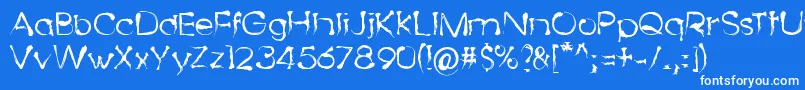 DingyBird Font – White Fonts on Blue Background