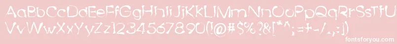 フォントDingyBird – ピンクの背景に白い文字