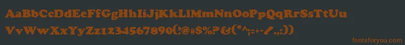 Шрифт CharlemagneCondensed – коричневые шрифты на чёрном фоне