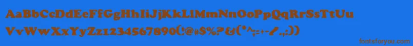 fuente CharlemagneCondensed – Fuentes Marrones Sobre Fondo Azul