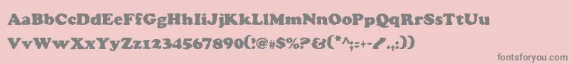CharlemagneCondensed Font – Gray Fonts on Pink Background
