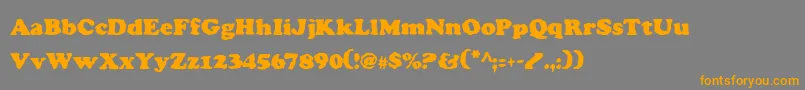 CharlemagneCondensed Font – Orange Fonts on Gray Background
