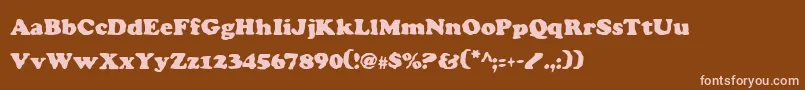 CharlemagneCondensed Font – Pink Fonts on Brown Background