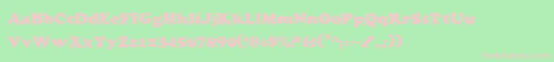 CharlemagneCondensed Font – Pink Fonts on Green Background