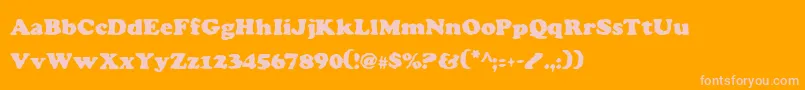 fuente CharlemagneCondensed – Fuentes Rosadas Sobre Fondo Naranja