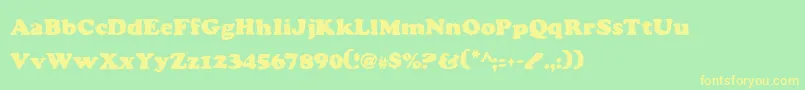 CharlemagneCondensed Font – Yellow Fonts on Green Background