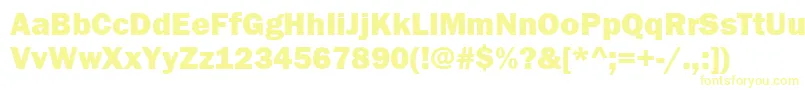 FranklinGothicHeavy Font – Yellow Fonts on White Background