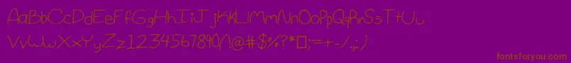 1stGrade Font – Brown Fonts on Purple Background