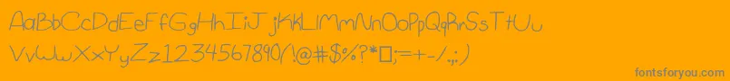 1stGrade Font – Gray Fonts on Orange Background