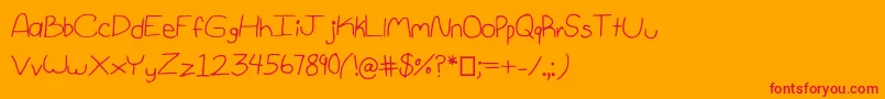 1stGrade Font – Red Fonts on Orange Background