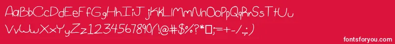 1stGrade Font – White Fonts on Red Background