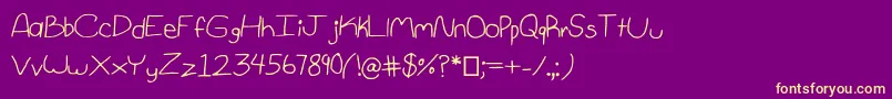 1stGrade Font – Yellow Fonts on Purple Background