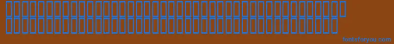 Hoodlum Font – Blue Fonts on Brown Background
