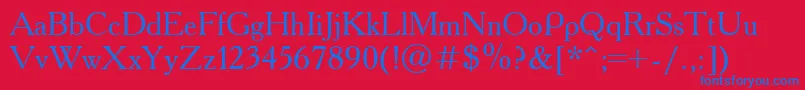 Ukrainianacademy Font – Blue Fonts on Red Background