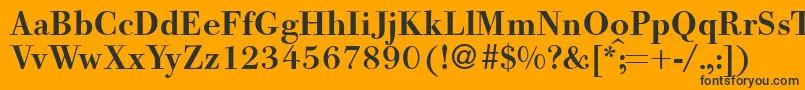 BodooldmeddbNormal Font – Black Fonts on Orange Background