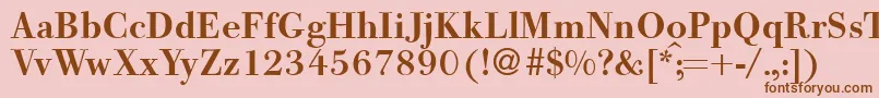 BodooldmeddbNormal Font – Brown Fonts on Pink Background