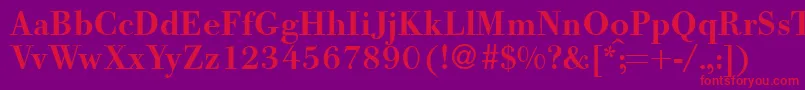 BodooldmeddbNormal Font – Red Fonts on Purple Background