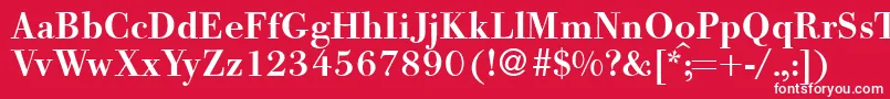 BodooldmeddbNormal Font – White Fonts on Red Background