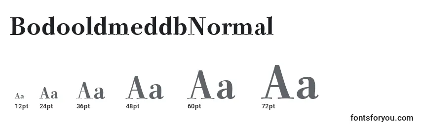 Размеры шрифта BodooldmeddbNormal
