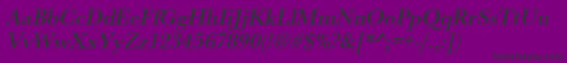 UrwbaskertmednarOblique Font – Black Fonts on Purple Background