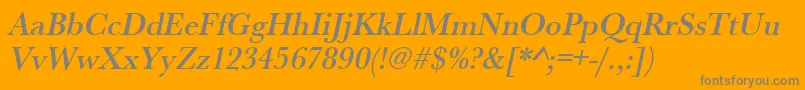 UrwbaskertmednarOblique Font – Gray Fonts on Orange Background