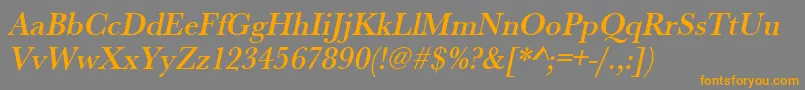 UrwbaskertmednarOblique Font – Orange Fonts on Gray Background